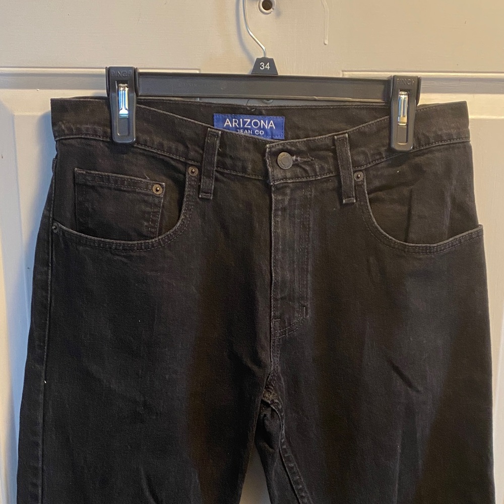 Arizona Jean Company Men's Black Slim Straight Jeans